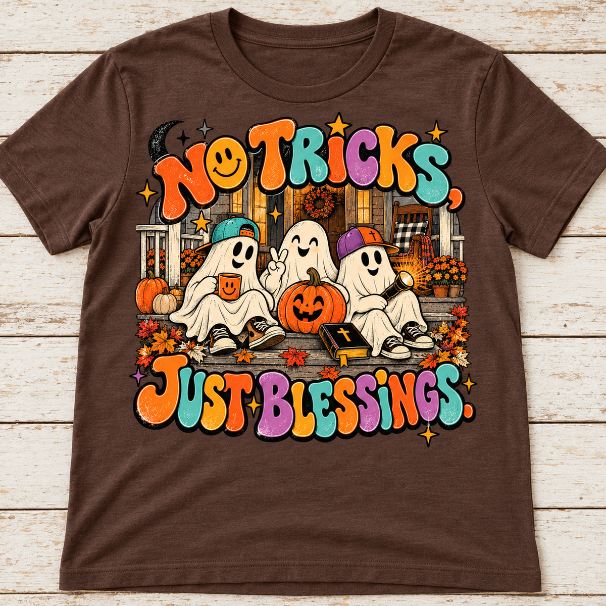 No Tricks, Just Blessings Tee — Adult