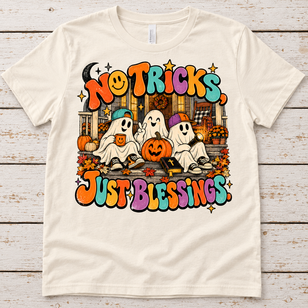 No Tricks, Just Blessings Tee — Adult