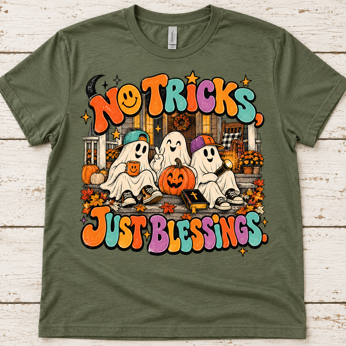 No Tricks, Just Blessings Tee — Adult