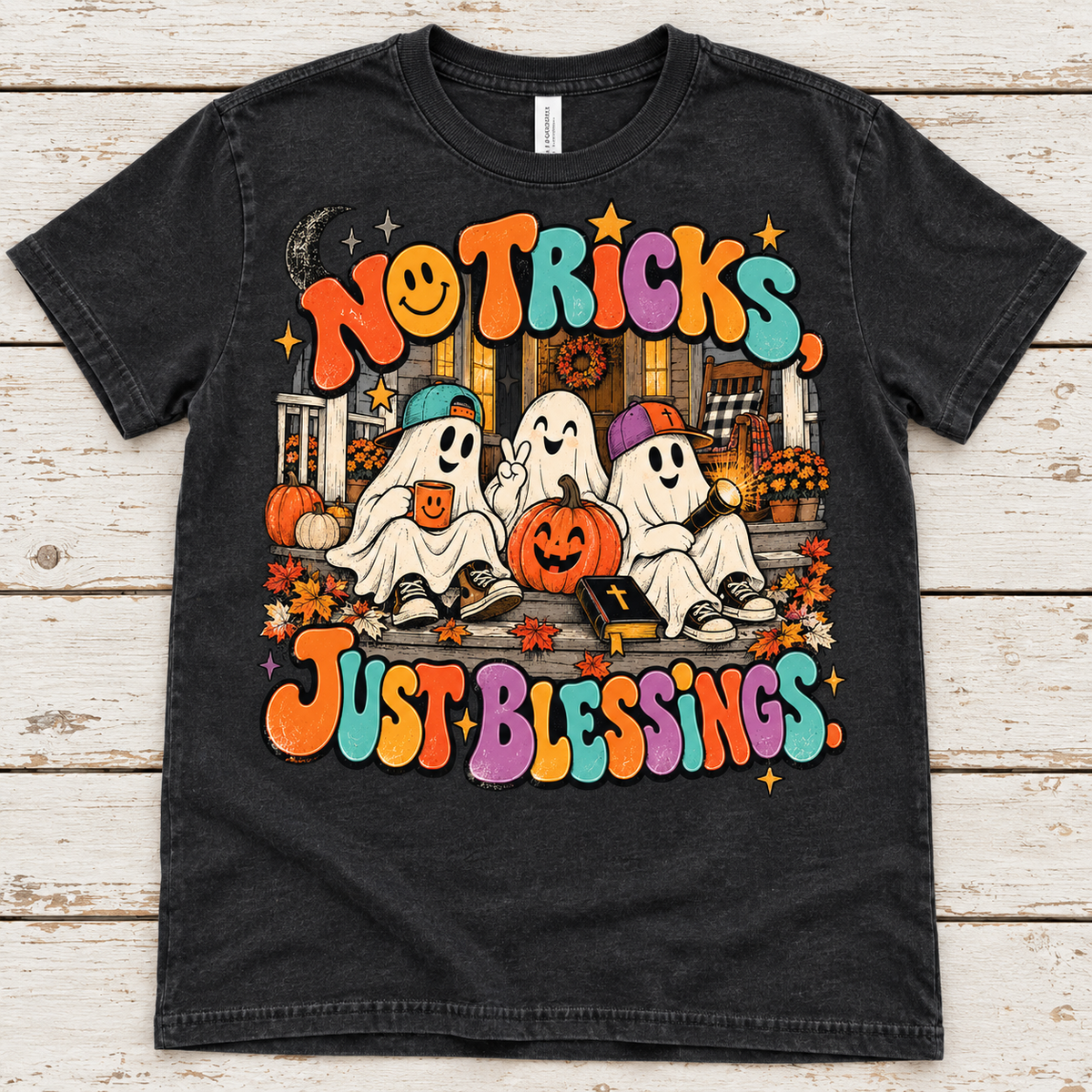 No Tricks, Just Blessings Tee — Kids