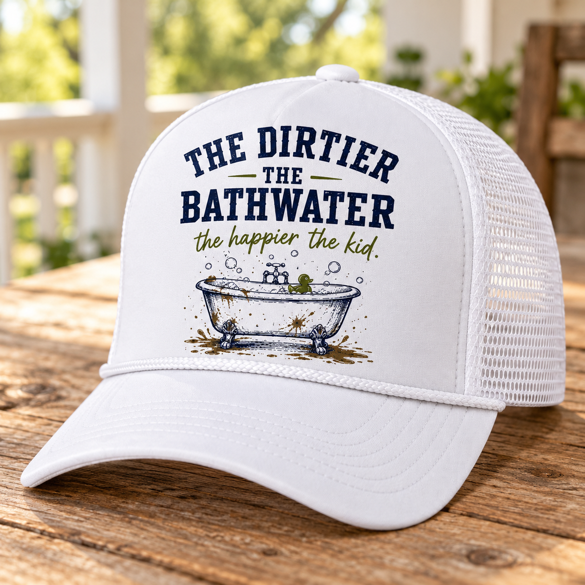 The Dirtier the Bathwater, the Happier the Kid Rope Trucker Hat