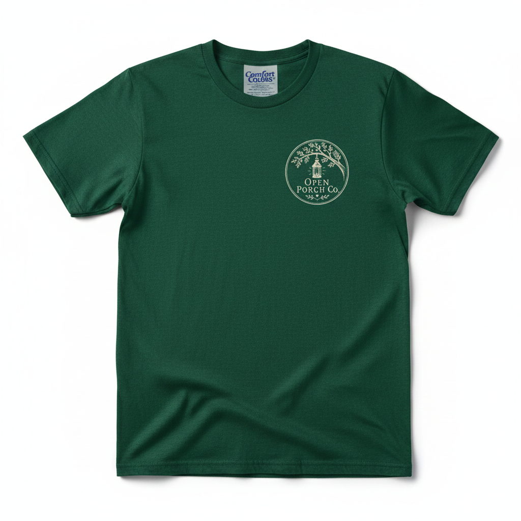 Open Porch Co. Emerald Tee Front